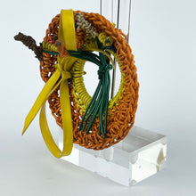Load image into Gallery viewer, Original 1940's Orange, Green, Yellow and Red Wartime Make Do and Mend Brooch with Flower Cluster Centre *