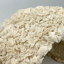 Load image into Gallery viewer, Original 1950's Cream Ruffled Lace Half Hat - Perfect for a Summer Wedding