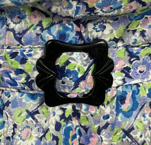 Load image into Gallery viewer, Reproduction 1940's Belted Day Dress Made from 1940's French Floral Rayon Fabric - Bust 40 *