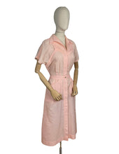 Load image into Gallery viewer, Original Late 1950's Pink Seersucker Zip Front Day Dress - Bust 40 42 *