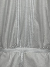 Load image into Gallery viewer, Antique White Cotton Chemise with Sleeves - Broderie Anglaise, Pintucks, Tie Waist and Yoke - Bust 34 36 *