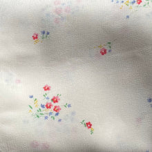 Load image into Gallery viewer, 1940's Semi Sheer Crepe Dressmaking Fabric for Nightwear or Underwear - Ivory Base with Floral Sprays in Red, Yellow, Blue and Green - 35" x 95" - No.2