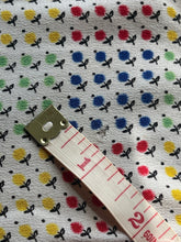 Load image into Gallery viewer, Original 1940's Floral Crepe Dressmaking Fabric in Red, Green, Blue and Yellow - Blouse Length - 35" x 80"