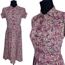 Load image into Gallery viewer, Original 1940's CC41 Ditsy Floral Crepe Day Dress - Very Petite - Bust 32