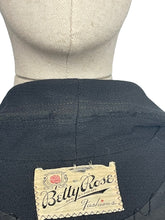 Load image into Gallery viewer, Original Volup 1940's Black Betty Rose Edge to Edge Swing Jacket - Bust 42 44 46