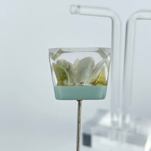Load image into Gallery viewer, Original 1940's 1950's Carved Lucite Floral Hat Pin in Blue and White *