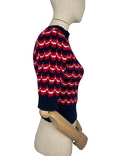 Load image into Gallery viewer, Reproduction 1940's Victory Jumper Hand Knitted from a WW2 Pattern by Home Notes - Bust 34 36