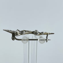 Load image into Gallery viewer, Antique Victorian Hallmarked Silver Double Swallow Brooch Set with Paste - Sweetheart Brooch *