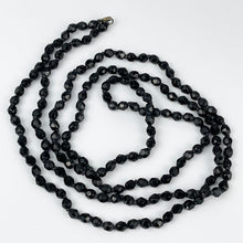 Load image into Gallery viewer, Gorgeous Vintage French Jet Flapper Length Necklace - Fabulous Black Circular Glass Beads