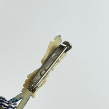 Load image into Gallery viewer, Vintage 1930's or 1940's Blue Boots and Riding Crop Plastic Brooch