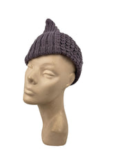 Load image into Gallery viewer, Reproduction 1930's Pointed Hat - Hand Knitted in Merino Wool in Mulberry