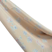 Load image into Gallery viewer, 1940's Peach Crepe Dressmaking Fabric with Honeysuckle Print in Purple, Blue and Pink - 35" x 32" - No.14