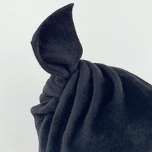 Load image into Gallery viewer, Original Late 1930's or Early 1940’s Inky Black Felt Hat with Tab Top Trim *