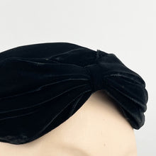 Load image into Gallery viewer, Original 1950's Classic Black Velvet Hat by Jacoll - Great Wardrobe Staple