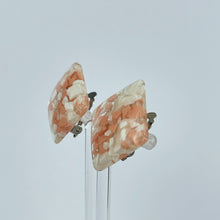 Load image into Gallery viewer, Original 1950's White and Coral Lucite Clip on Earrings *