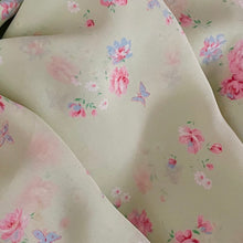 Load image into Gallery viewer, 1940's Apple Green Crepe Dressmaking Fabric for Underwear or Nightwear - 35" x 64" - No.11