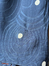Load image into Gallery viewer, Original 1930's Navy Silk Belted Day Dress with Cream Polka Dots - Bust 36 38