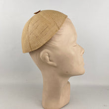 Load image into Gallery viewer, Original 1940's Straw Juliet Cap - Charming Summer Hat