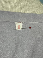 Load image into Gallery viewer, Wounded But Wearable Original 1940's Lavender Blue Crepe Blouse with Embroidered Front - Bust 38 *