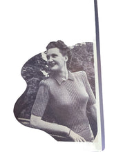 Load image into Gallery viewer, Reproduction 1940's Wartime Jumper with Neat Collar in Rust - Bust 38 40 42