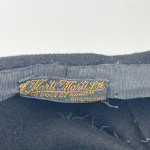 Load image into Gallery viewer, Original Late 1930's or Early 1940’s Inky Black Felt Hat with Tab Top Trim *