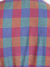Load image into Gallery viewer, Original 1940’s Plaid Cotton Long Sleeved Belted Chore Dress with Pockets and Ric-rac Trim - Bust 36 38 *