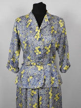 Load image into Gallery viewer, 1940s Artificial Silk Dress Which Looks Like A Suit - B38/40