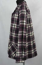 Load image into Gallery viewer, Vintage Pendleton Style Wool Check Jacket in Purple, White and Black - B40
