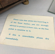 Load image into Gallery viewer, Original Vintage 1950's Mappin & Webb Lizard Skin Bag