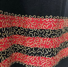 Load image into Gallery viewer, 1930s Black, Red and Gold Evening Dress with Soutache