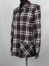 Load image into Gallery viewer, Vintage Pendleton Style Wool Check Jacket in Purple, White and Black - B40