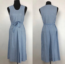 Load image into Gallery viewer, 1930s Blue and White Check Cotton Dress and Jacket Set - B32