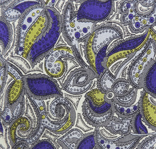 Load image into Gallery viewer, 1940s Purple and Chartreuse Crepe Dress - B40 42