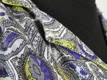 Load image into Gallery viewer, 1940s Purple and Chartreuse Crepe Dress - B40 42