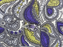 Load image into Gallery viewer, 1940s Purple and Chartreuse Crepe Dress - B40 42