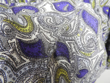 Load image into Gallery viewer, 1940s Purple and Chartreuse Crepe Dress - B40 42