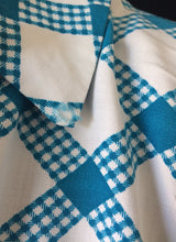 Load image into Gallery viewer, 1950s St Michael Marspun Blue and Check Dress - B36