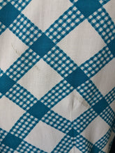 Load image into Gallery viewer, 1950s St Michael Marspun Blue and Check Dress - B36