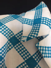 Load image into Gallery viewer, 1950s St Michael Marspun Blue and Check Dress - B36