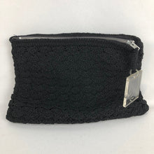 Load image into Gallery viewer, Original 1940s Large Black Crochet Handbag with Lucite Trim