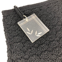 Load image into Gallery viewer, Original 1940s Large Black Crochet Handbag with Lucite Trim