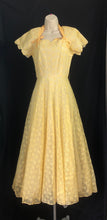 Load image into Gallery viewer, 1950s Lee Delman Yellow Floral Net Evening Dress