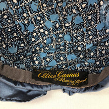 Load image into Gallery viewer, 1940s Alice Camue Blue Ostrich Feather and Silk Hat