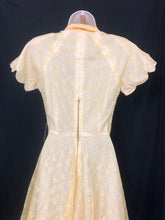 Load image into Gallery viewer, 1950s Lee Delman Yellow Floral Net Evening Dress