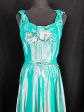 Load image into Gallery viewer, 1950s Green Shot Taffeta Evening Dress - B36