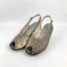 Load image into Gallery viewer, 1950s Snakeskin Shoes and Handbag Set - UK 3 3.5 *