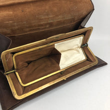 Load image into Gallery viewer, 1930s 1940s Brown Leather Clutch Bag - Ostrich Skin