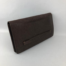 Load image into Gallery viewer, 1930s 1940s Brown Leather Clutch Bag - Ostrich Skin