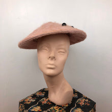 Load image into Gallery viewer, 1950s Fluffy Pink Conical Hat - Gippy Hatte Brand