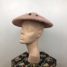 Load image into Gallery viewer, 1950s Fluffy Pink Conical Hat - Gippy Hatte Brand